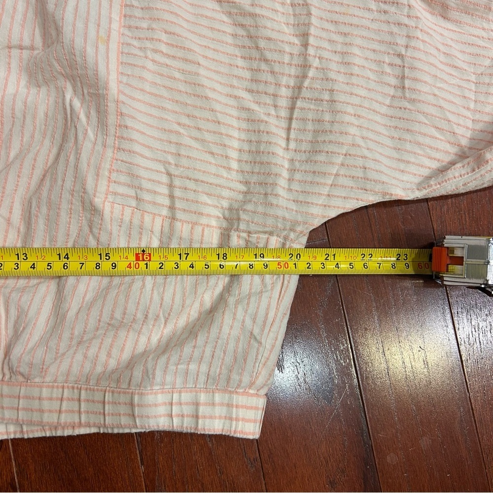 Holding Horses Pink/ Orange Stripe “Aria” Off Shoulder Crop Top Small Cotton - Picture 7 of 8